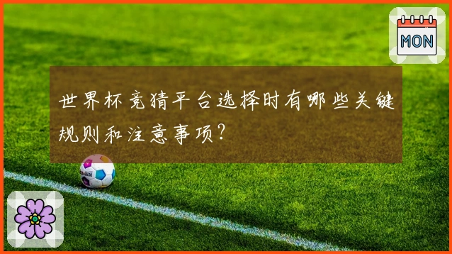 世界杯竞猜平台选择时有哪些关键规则和注意事项？